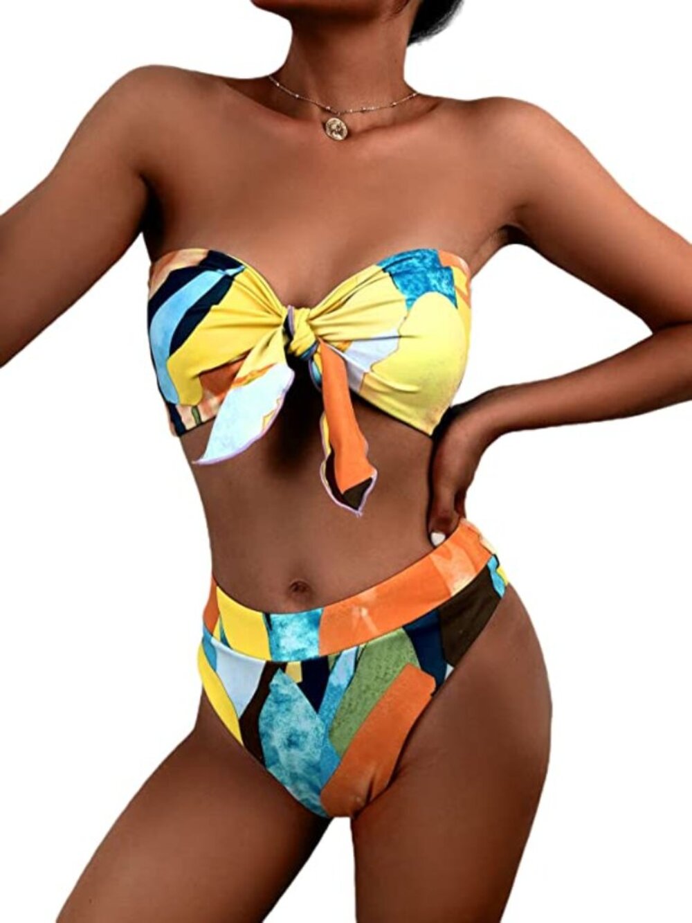 Large Multi Colored Bikini and 2 Piece Coverup